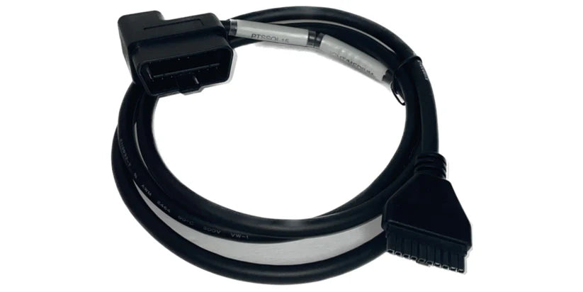 Cable for PT30 HOS ELD Logbook, Compliant ECM w/DOT-Electronic Logging Device, Square Black Light Duty OBDII Cable, Part # PTSSOL15
